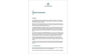 Verhaltenskodex des Stifterverbandes (Titelseite) Verhaltenskodex des Stifterverbandes (Titelseite)