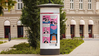 "Science Streets": Neuro-Comics auf einer Litfasssäule (Foto: Max-Planck-Institut für Kognitions- und Neurowissenschaften) "Science Streets": Neuro-Comics auf einer Litfasssäule (Foto: Max-Planck-Institut für Kognitions- und Neurowissenschaften)