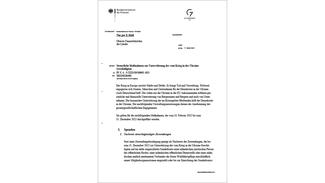 Schreiben des Bundesfinanzministeriums