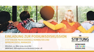 Einladungskarte zur Veranstaltung "Stiftungen professionell verwalten und wirkungsvoll managen"