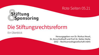 Rote Seiten zur Stiftungsrechtsreform (Cover)