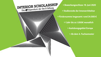 Die Sto-Stiftung und die AIT loben ein Stipendium für Studierende der Innenarchitektur aus