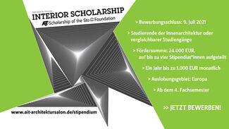 AIT Interior Scholarships 2021 (Bild: AIT/Sto-Stiftung)