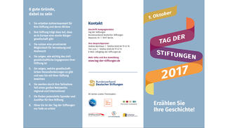 Tag der Stiftungen (Infoflyer)