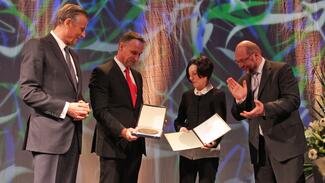 Verleihung des Georg-Meistermann-Preises der Stiftung Stadt Wittlich an Herta Müller (Foto: Jan Mußweiler / Stadtverwaltung Wittlich) 